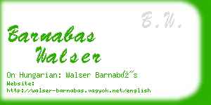 barnabas walser business card